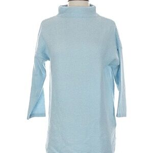 Pura Cashmere Light Blue Ribbed Sweater
